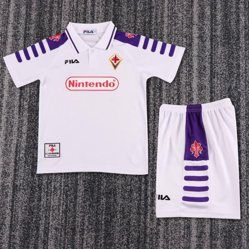 Kids Fiorentina 1998/99 Away Soccer Jersey And Shorts