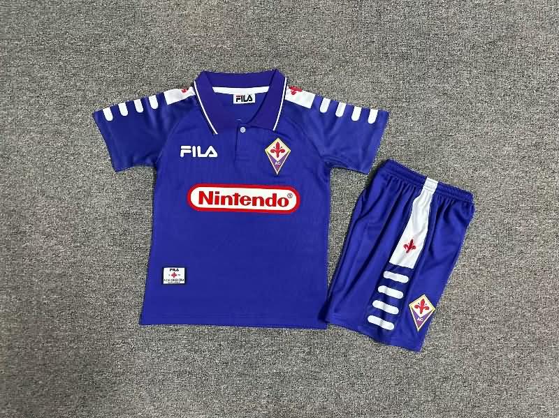 Kids Fiorentina 1998/99 Home Soccer Jersey And Shorts