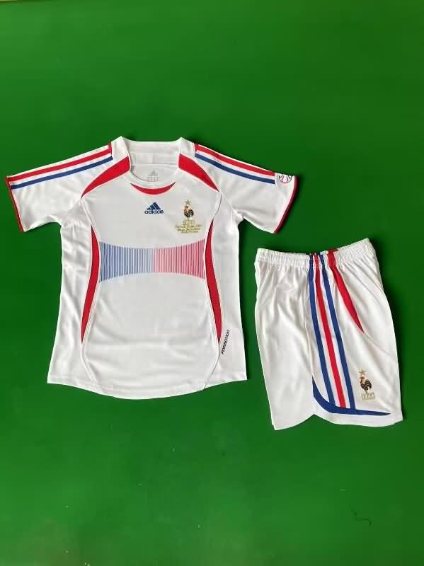 Kids France 2006 Away Final Soccer Jersey And Shorts