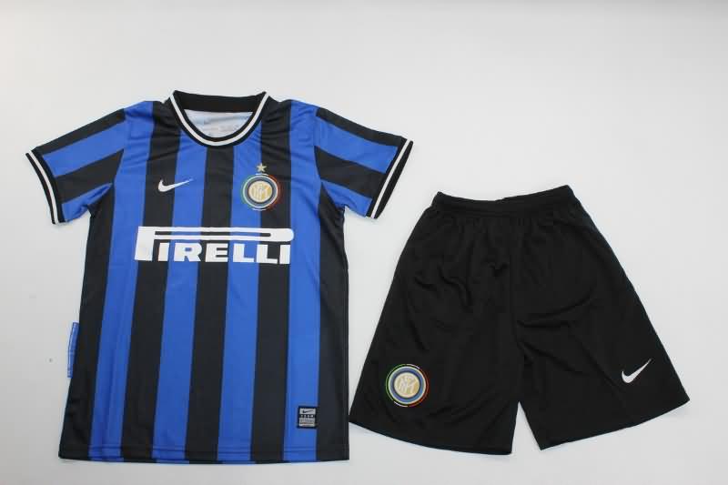 Kids Inter Milan 2009/10 Home Soccer Jersey And Shorts