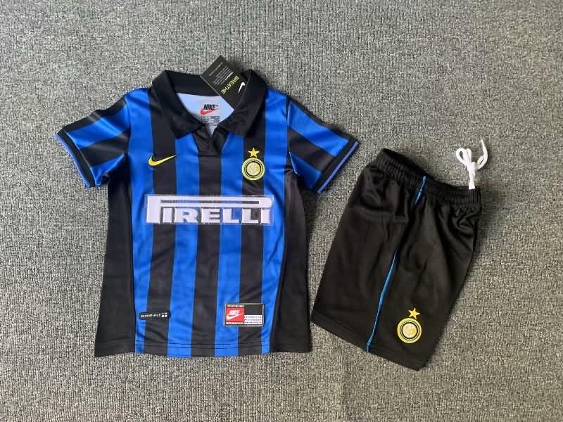 Kids Inter Milan 1998/99 Home Soccer Jersey And Shorts