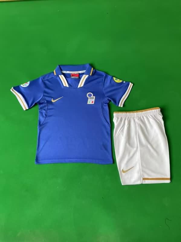 Kids Italy 1996 Home Soccer Jersey And Shorts