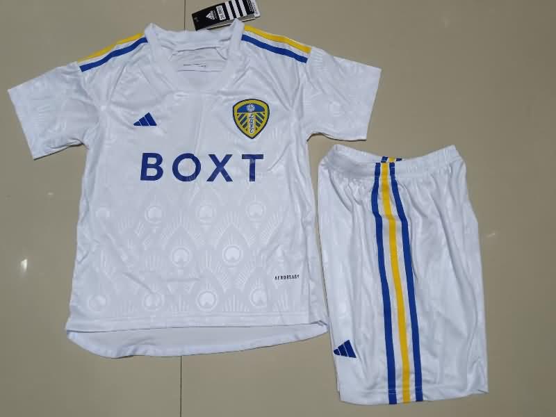 Kids Leeds United 23/24 Home Soccer Jersey And Shorts
