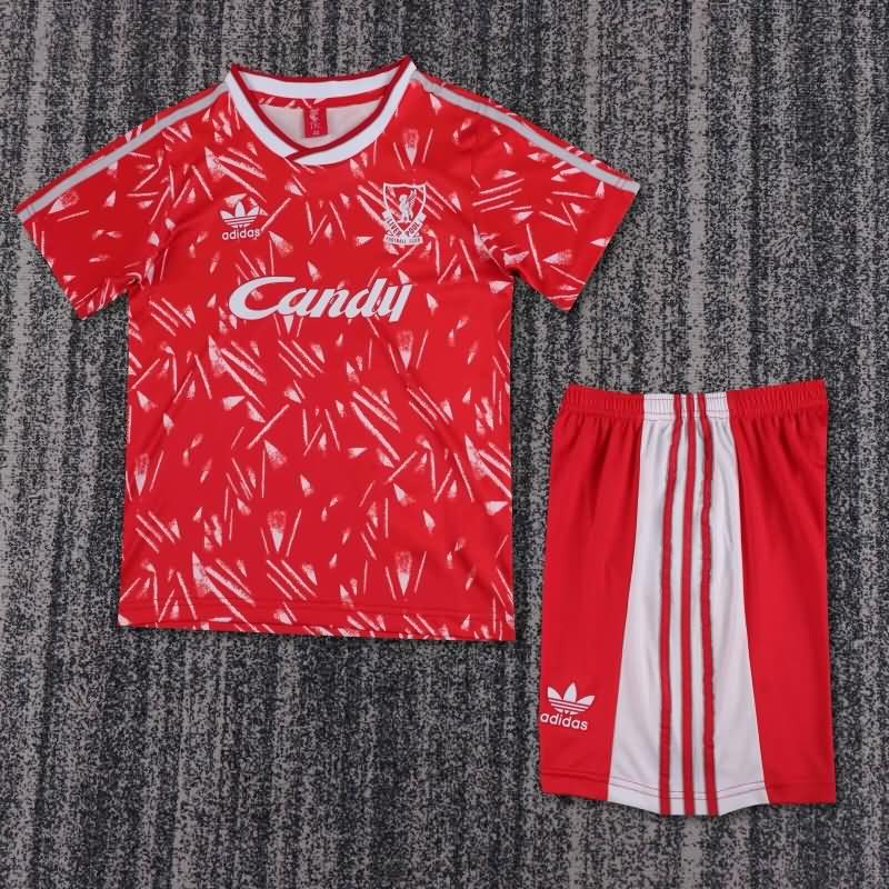 Kids Liverpool 1989/91 Home Soccer Jersey And Shorts