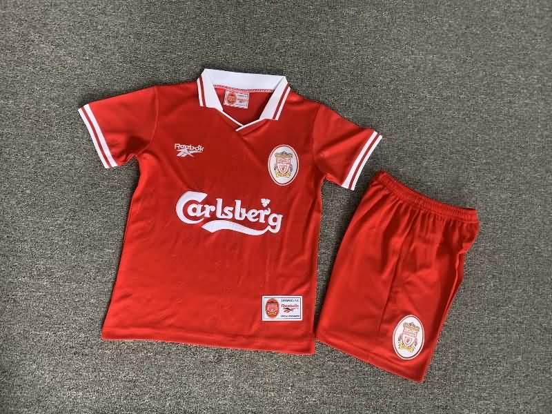 Kids Liverpool 1996/97 Home Soccer Jersey And Shorts