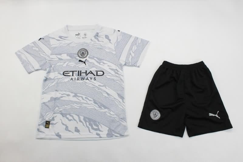 Kids Manchester City 23/24 Special Soccer Jersey And Shorts 02