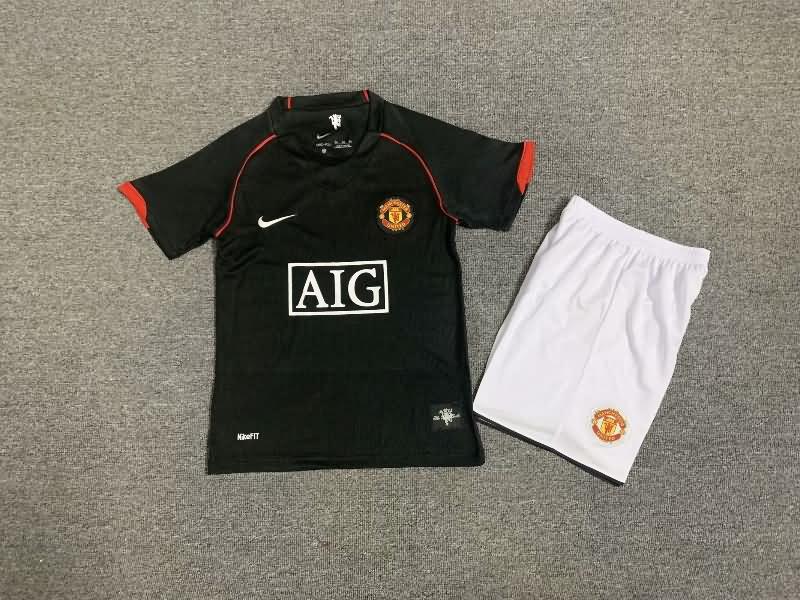 Kids Manchester United 2007/08 Away Soccer Jersey And Shorts