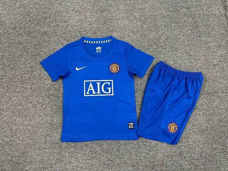 Kids Manchester United 2008/09 Third Soccer Jersey And Shorts