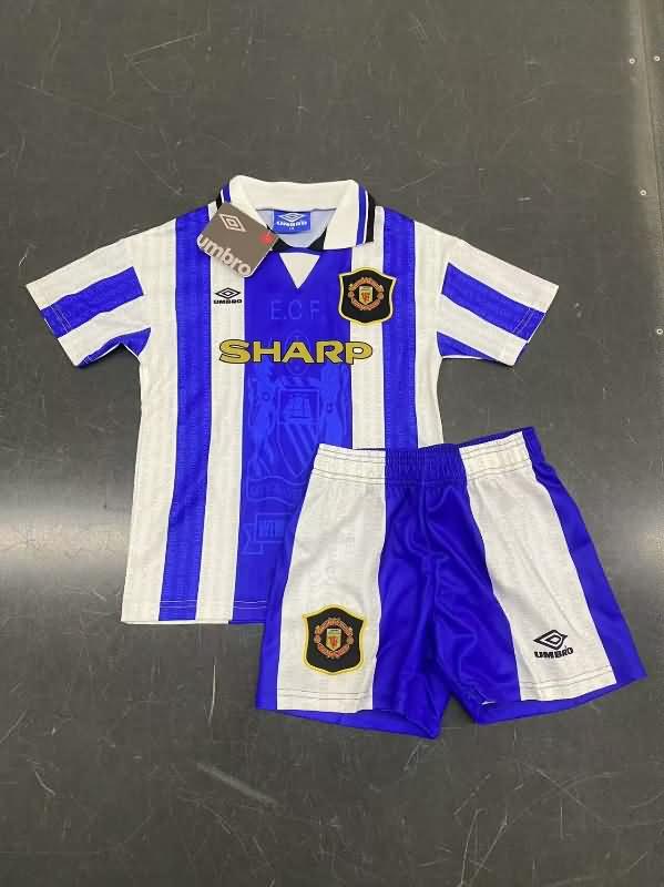 Kids Manchester United 1994/96 Third Soccer Jersey And Shorts