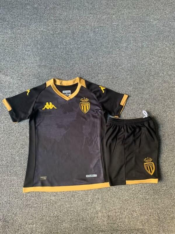 Kids Monaco 23/24 Third Soccer Jersey And Shorts