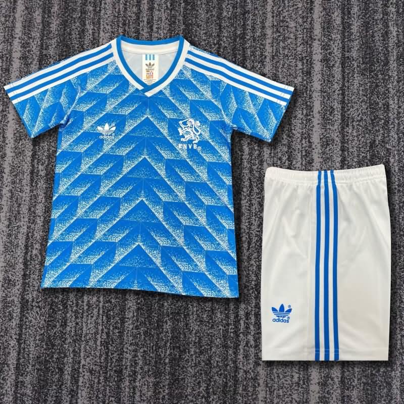 Kids Netherlands 1988 Away Soccer Jersey And Shorts