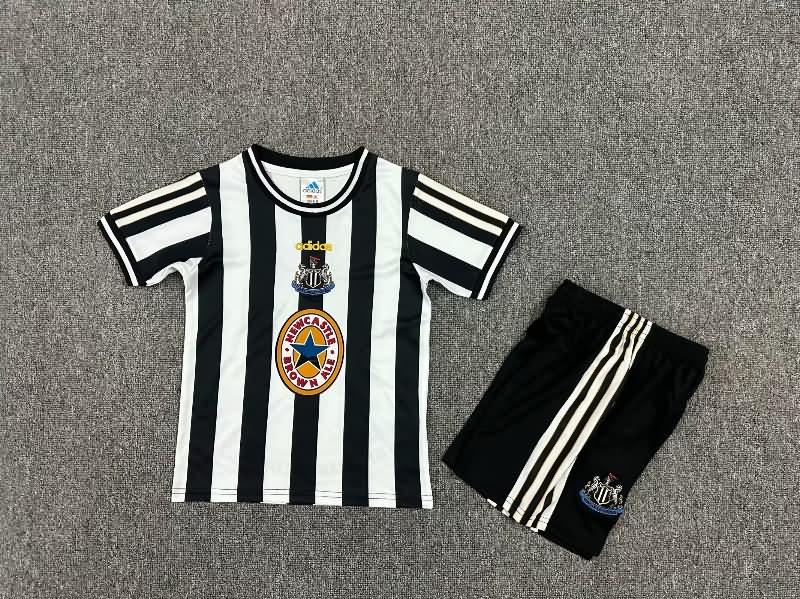 Kids Newcastle United 1997/99 Home Soccer Jersey And Shorts