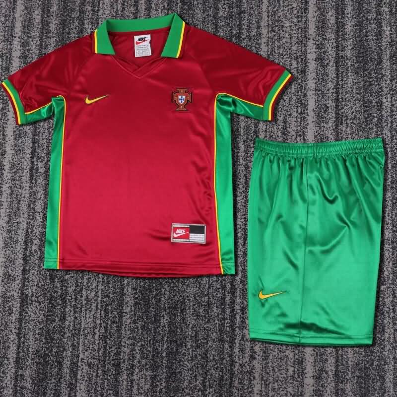 Kids Portugal 1998 Home Soccer Jersey And Shorts