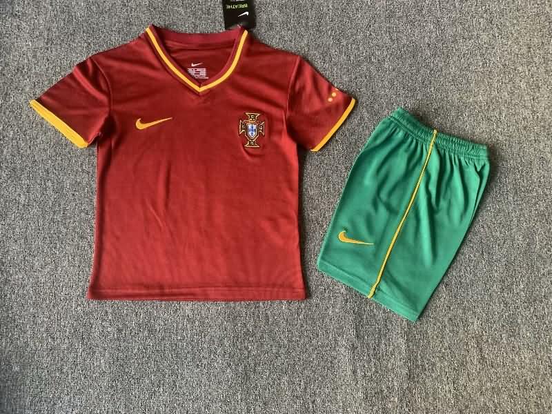 Kids Portugal 2000 Home Soccer Jersey And Shorts