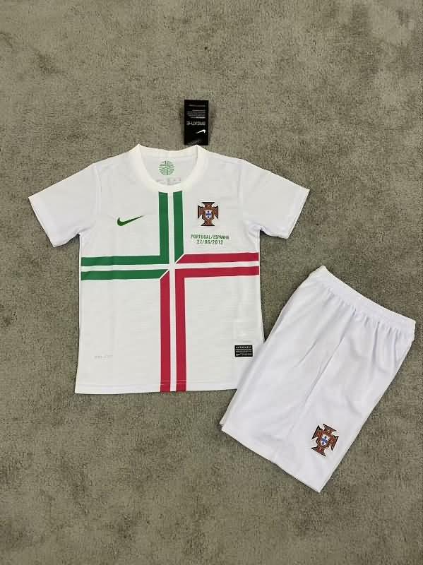 Kids Portugal 2012 Away Soccer Jersey And Shorts