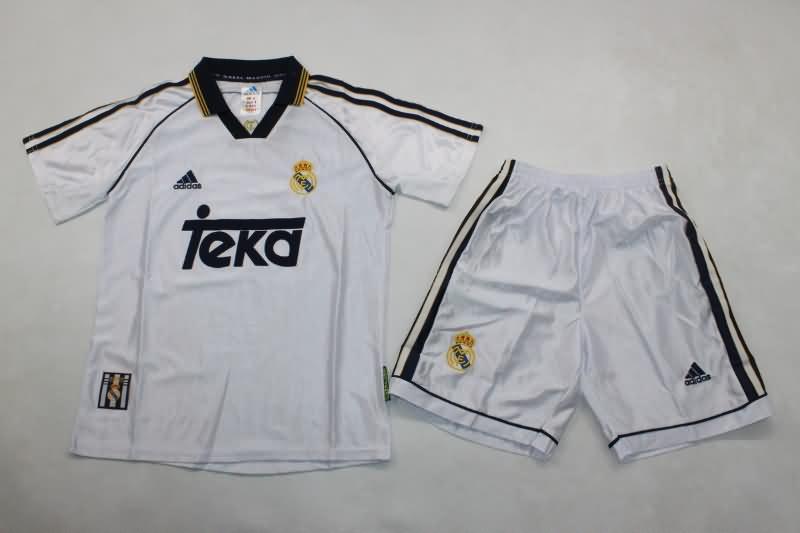 Kids Real Madrid 1998/00 Home Soccer Jersey And Shorts