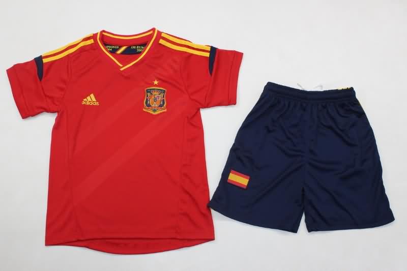 Kids Spain 2012 Home Soccer Jersey And Shorts