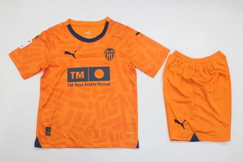 Kids Valencia 23/24 Third Soccer Jersey And Shorts