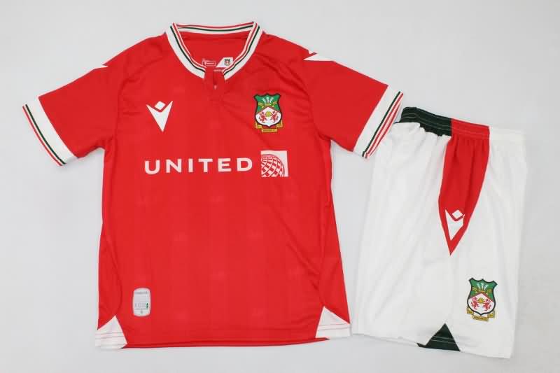 Kids Wrexham 23/24 Home Soccer Jersey And Shorts