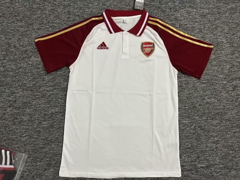 AAA Quality Arsenal 23/24 White Polo Soccer T-Shirt