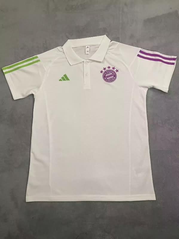 AAA Quality Bayern Munich 23/24 White Polo Soccer T-Shirt