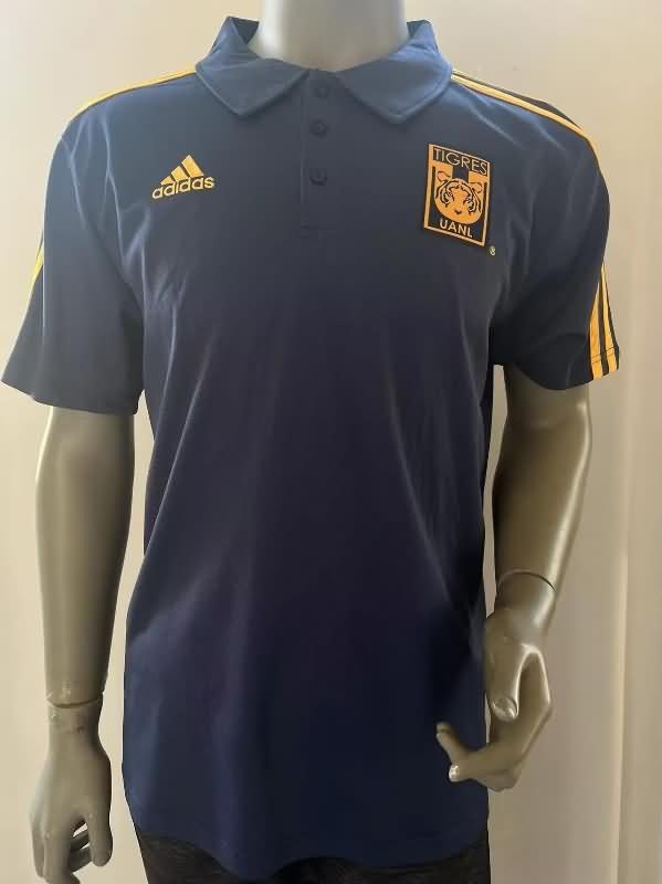 AAA Quality Tigres UANL 23/24 Dark Blue Polo Soccer T-Shirt