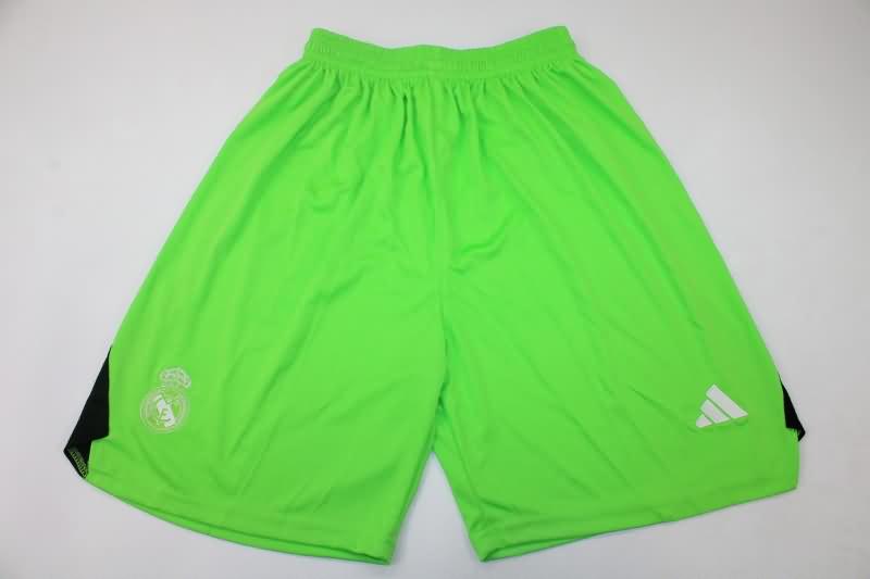 AAA Quality Real Madrid 2023/24 Goalkeeper Green Soccer Shorts