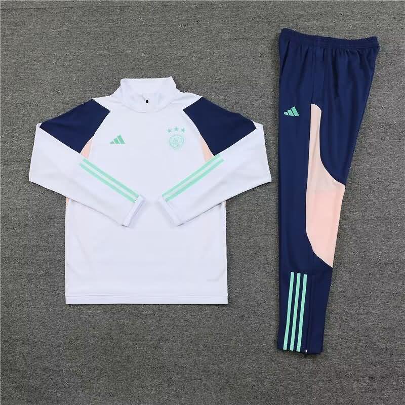 AAA Quality Ajax 23/24 White Soccer Tracksuit