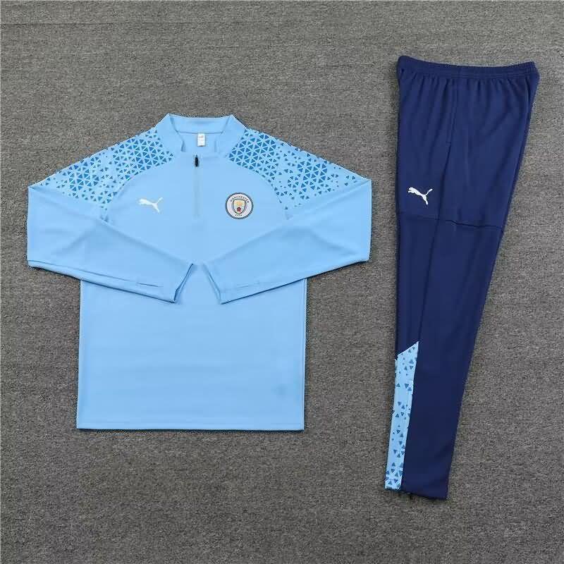 AAA Quality Manchester City 23/24 Blue Soccer Tracksuit 02