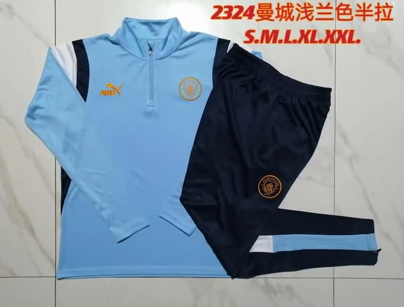 AAA Quality Manchester City 23/24 Blue Soccer Tracksuit 05