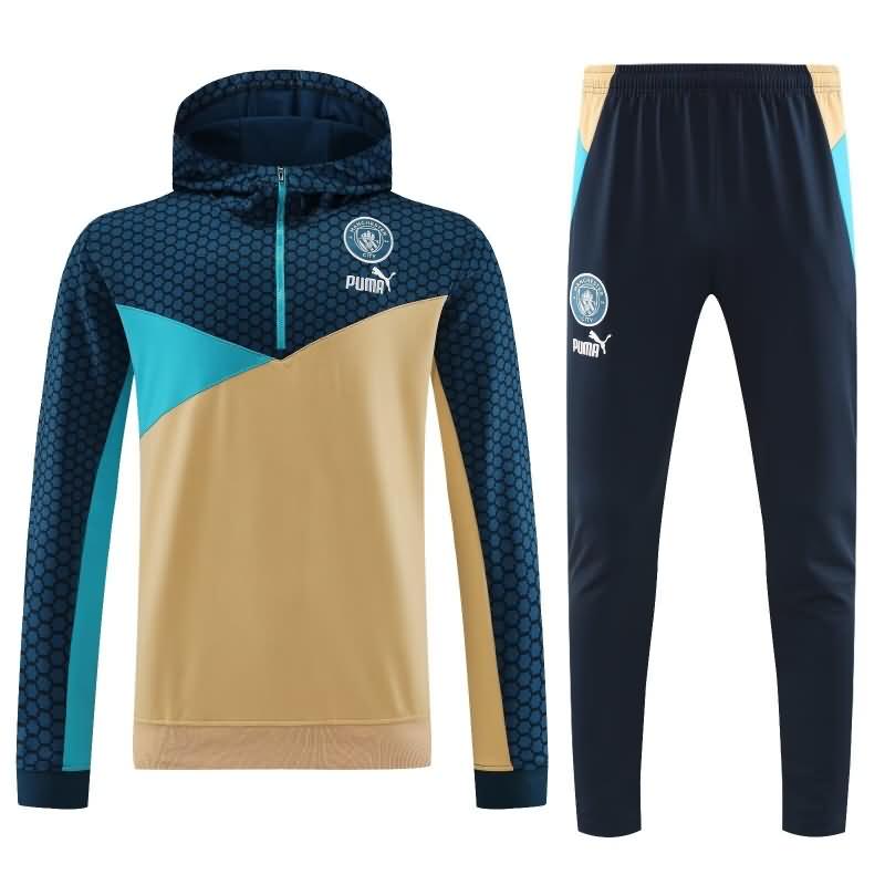 AAA Quality Manchester City 23/24 Gold Soccer Tracksuit