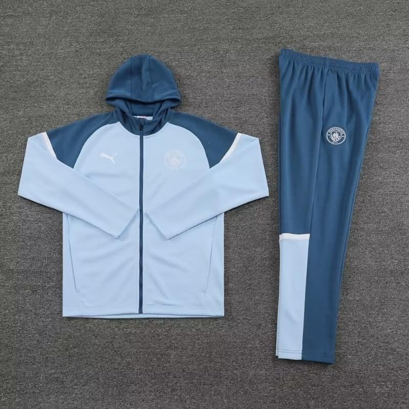 AAA Quality Manchester City 23/24 Light Blue Soccer Tracksuit