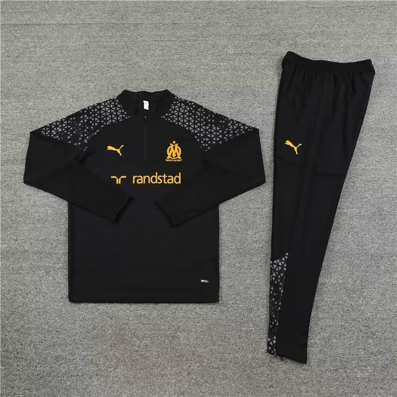 AAA Quality Marseilles 23/24 Black Soccer Tracksuit