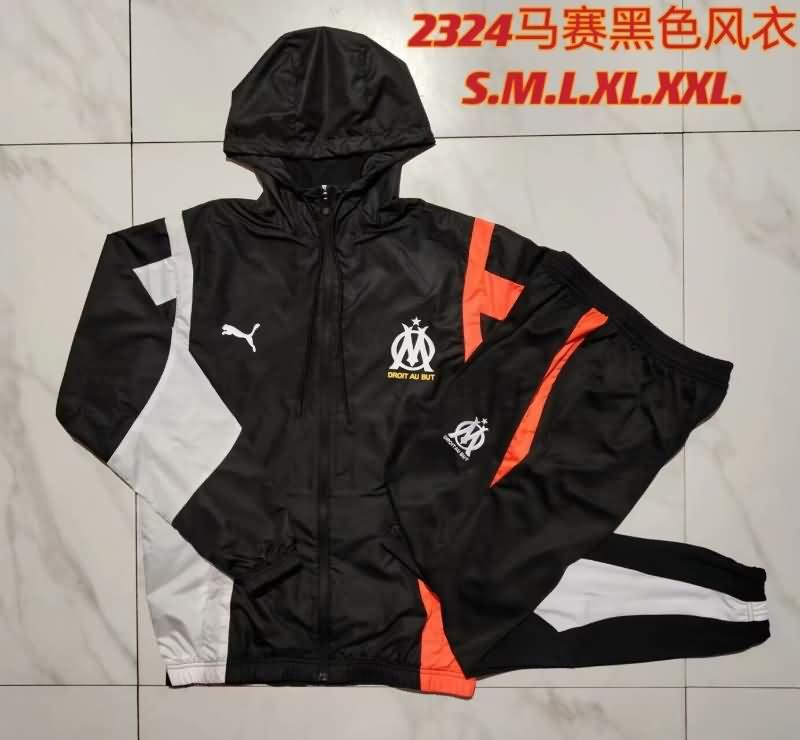 AAA Quality Marseilles 23/24 Black Soccer Tracksuit 03