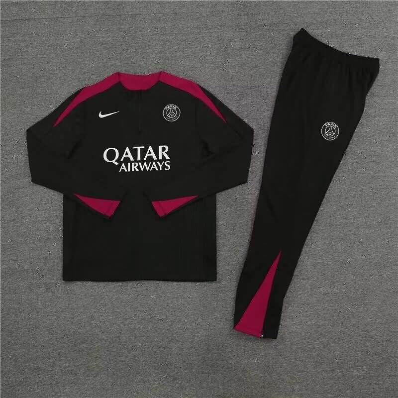 AAA Quality PSG 23/24 Black Soccer Tracksuit 03