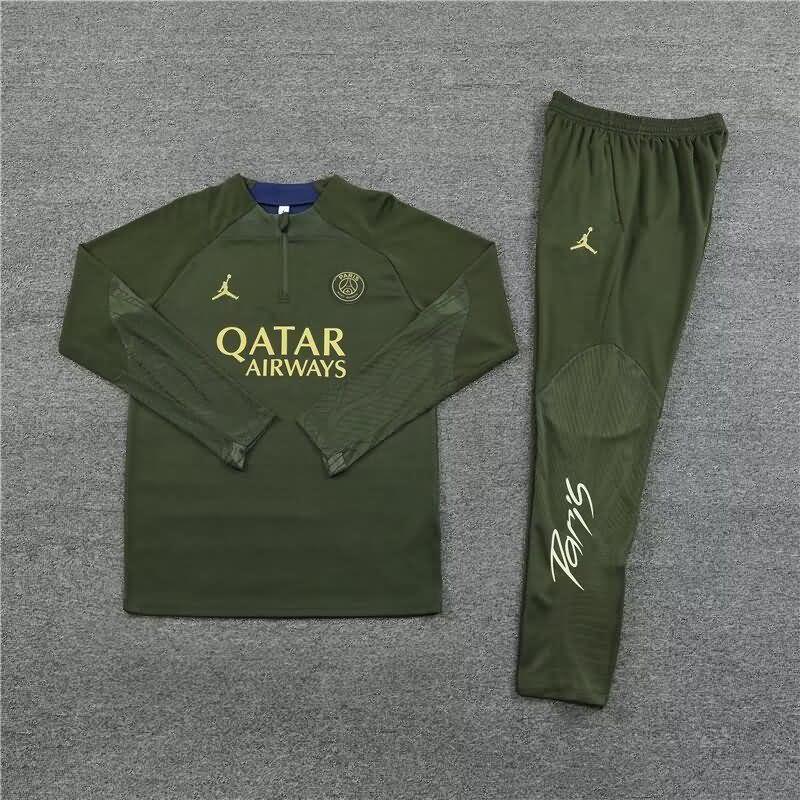 AAA Quality PSG 23/24 Green Soccer Tracksuit