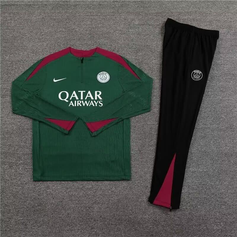 AAA Quality PSG 23/24 Green Soccer Tracksuit 02