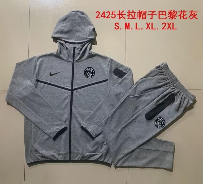 AAA Quality PSG 23/24 Grey Soccer Tracksuit 02