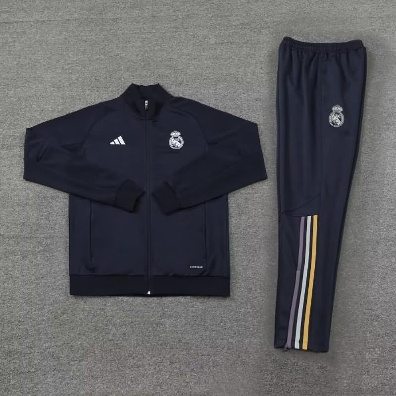 AAA Quality Real Madrid 23/24 Black Soccer Tracksuit