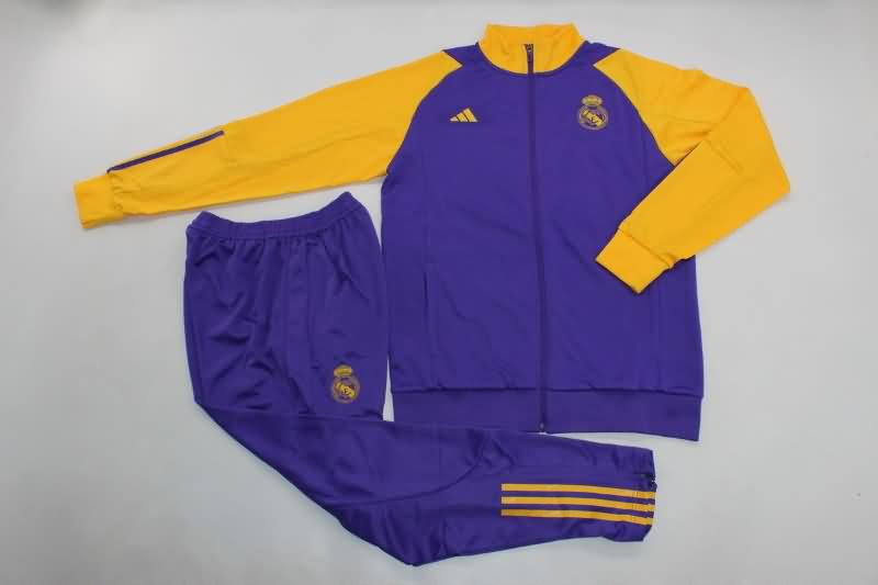 AAA Quality Real Madrid 23/24 Blue Soccer Tracksuit