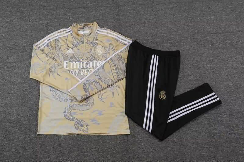 AAA Quality Real Madrid 23/24 Gold Soccer Tracksuit