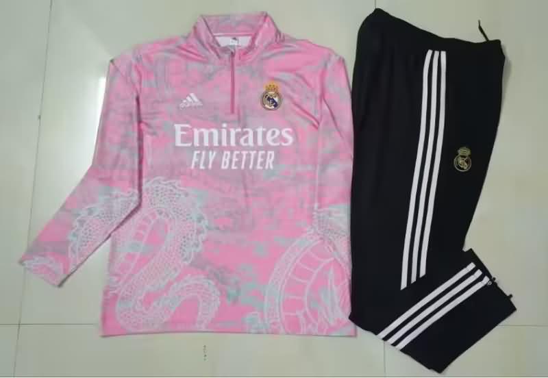 AAA Quality Real Madrid 23/24 Pink Soccer Tracksuit