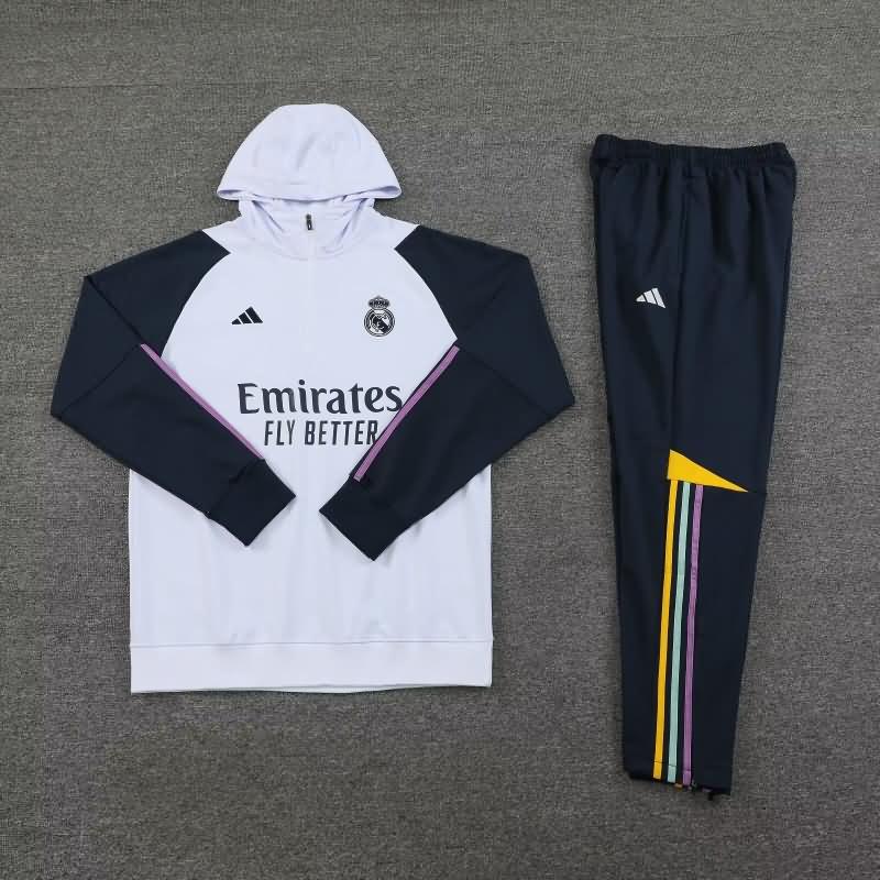 AAA Quality Real Madrid 23/24 White Soccer Tracksuit 04