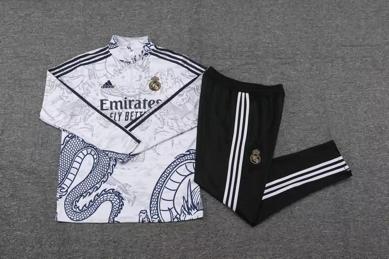 AAA Quality Real Madrid 23/24 White Soccer Tracksuit 05