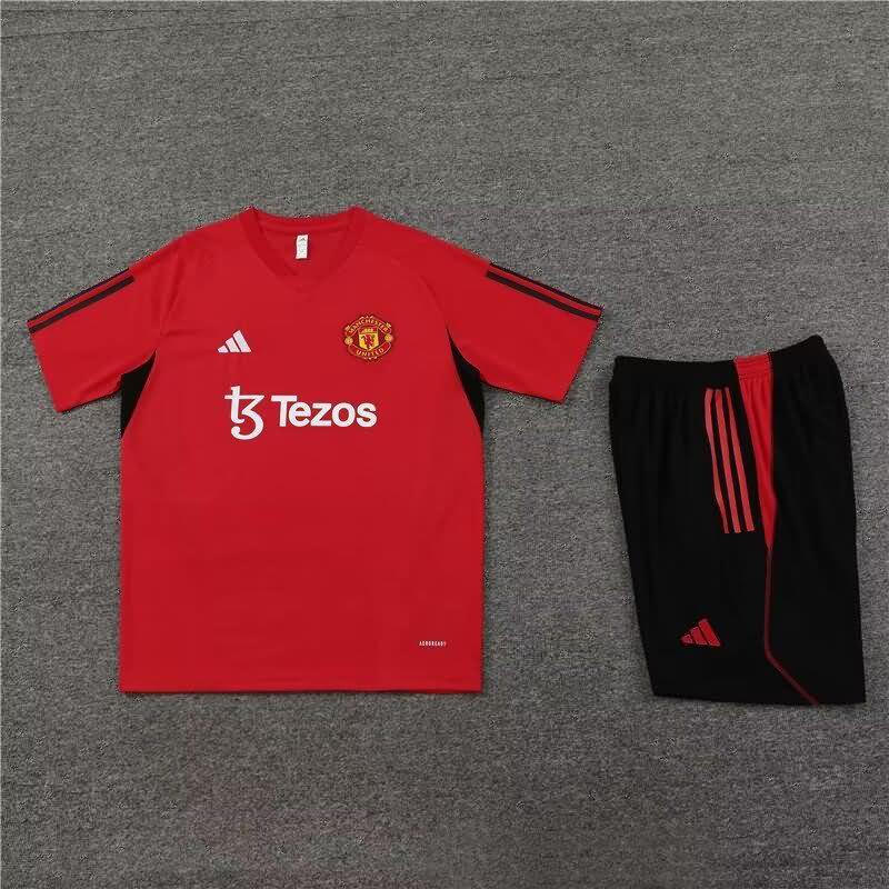 AAA Quality Manchester United 23/24 Red Soccer Training Sets 02