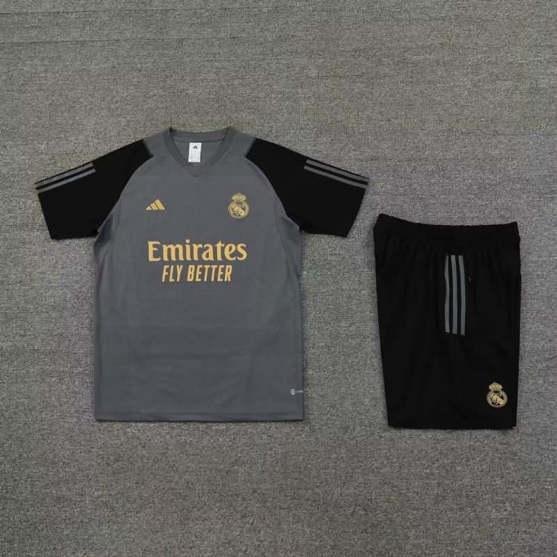 AAA Quality Real Madrid 23/24 Grey Soccer Training Sets