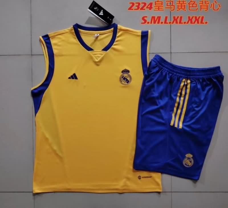 AAA Quality Real Madrid 23/24 Yellow Soccer Training Sets
