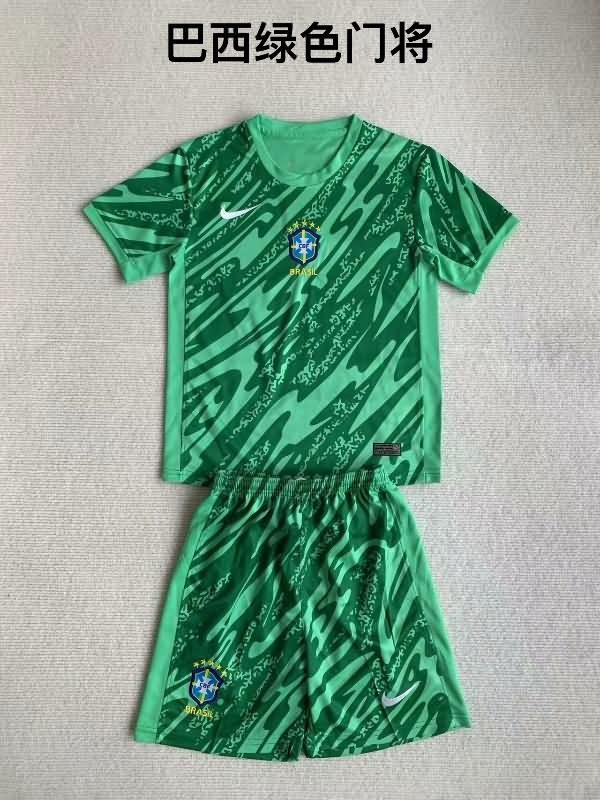 Brazil 2024 Copa America Goalkeeper Green Soccer Jersey