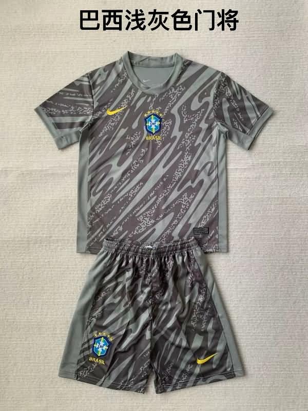 Brazil 2024 Copa America Goalkeeper Grey Soccer Jersey