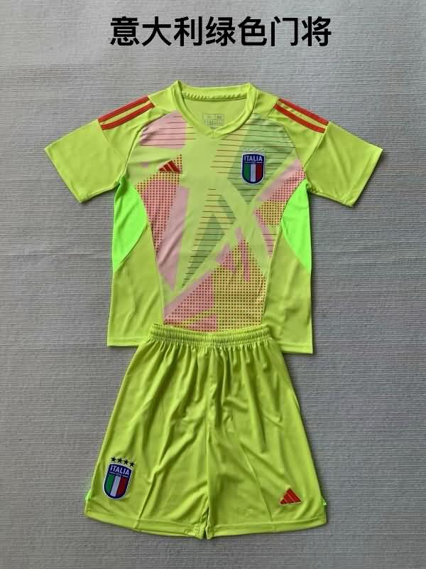 Italy 2024 Goalkeeper Yellow Soccer Jersey